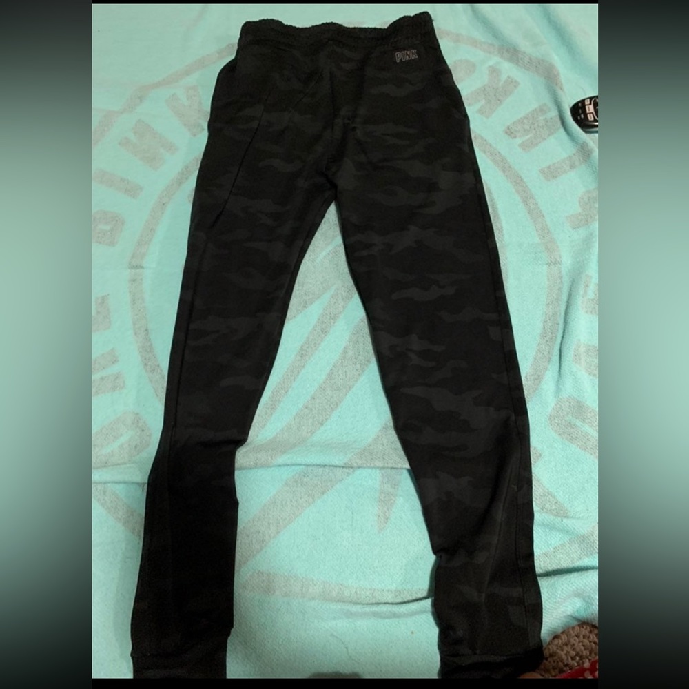 Pink Victoria’s Secret camo sweats